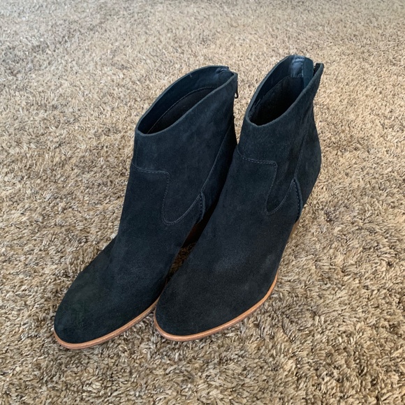 Kork-Ease Laura Black Suede Western Style Ankle Wedge Boots Sz.9 - Picture 12 of 12